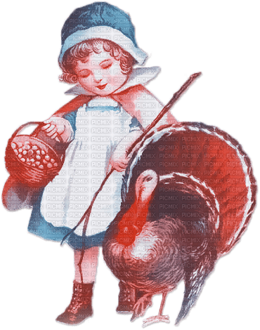 soave children girl thanksgiving  turkey vintage - бесплатно png
