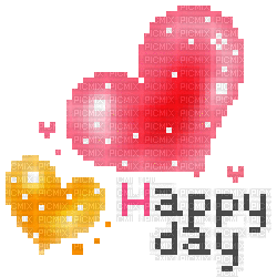 happy day hearts - Animovaný GIF zadarmo