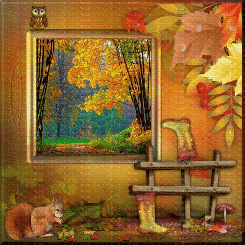 Background. Autumn. Leila - Gratis animerad GIF