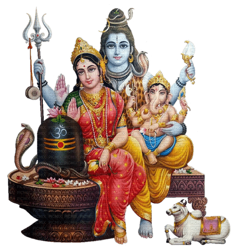 Shiv Parvati Ganesh - png gratuito