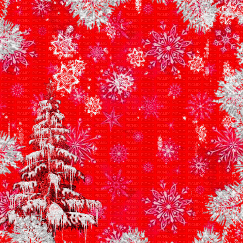 Background.tree.snow.red.idca - Nemokamas animacinis gif