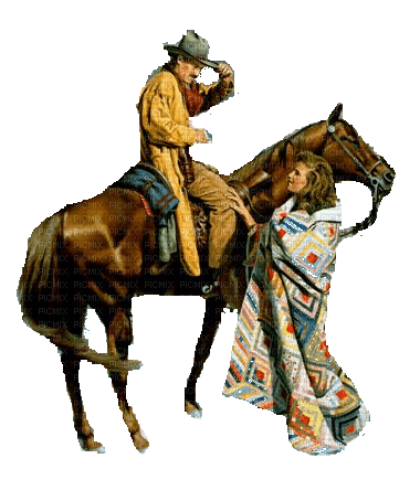 Western  hiver couple - gratis png