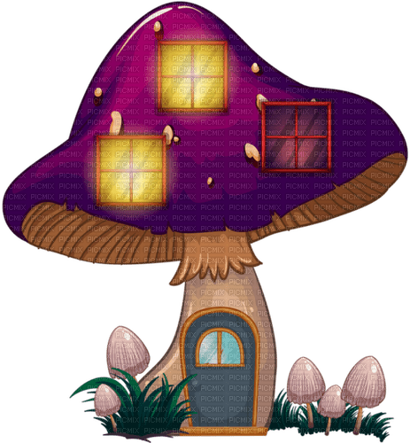 mushroom fairy house Bb2 - безплатен png