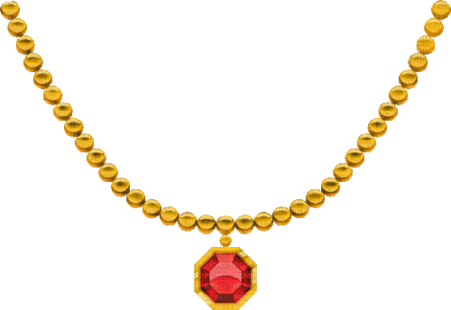 ♡§m3§♡  jewels necklace red gold animated - Besplatni animirani GIF