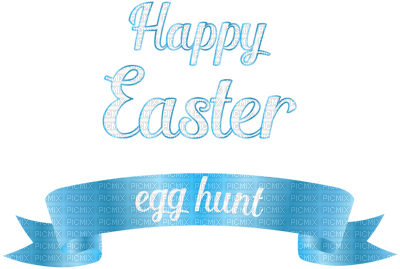 Kaz_Creations Easter Deco Text Logo Happy Easter Egg Hunt - png gratis