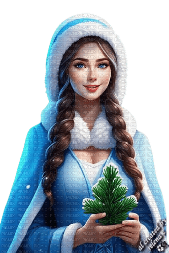 loly33 femme  hiver - 免费PNG