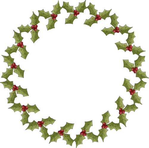 Christmas deco round circle frame - png grátis