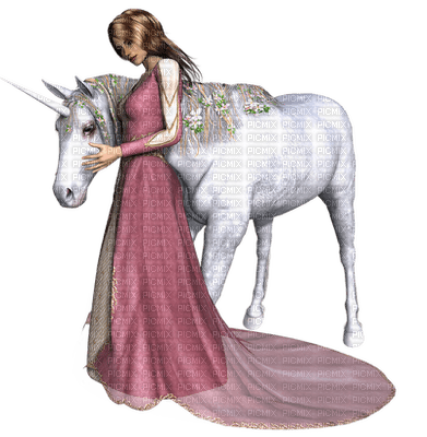 woman and animals dm19 - Free PNG