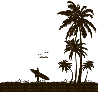 Kaz_Creations Beach Palm Trees - gratis png