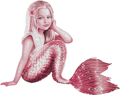 soave children girl summer mermaid animated pink - Bezmaksas animēts GIF