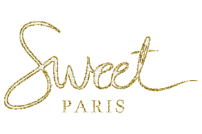 Sweet Paris Text Gold Gif - Bogusia - Gratis geanimeerde GIF