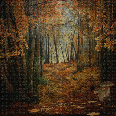loly33 fond paysage automne - 無料のアニメーション GIF