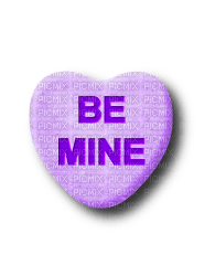 Be Mine.Candy.Heart.Purple - PNG gratuit