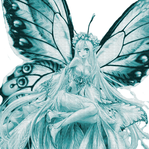 Y.A.M._Fantasy fairy blue - ingyenes png