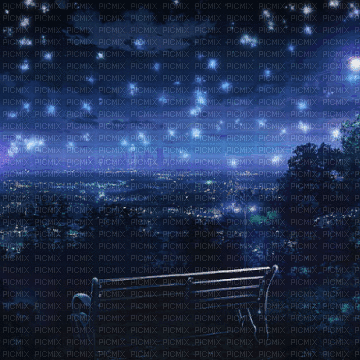 Night Sky Landscape - GIF animé gratuit