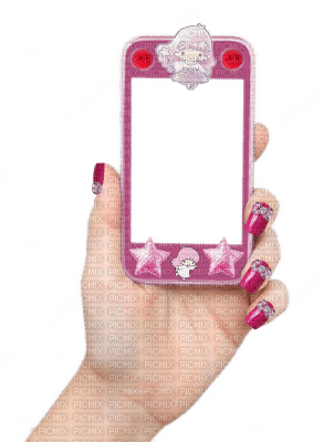 Pink Phone Frame - ingyenes png