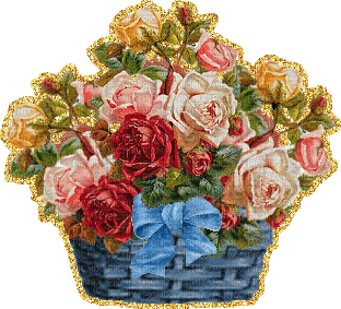 roses, flouers, glitter - GIF animado gratis
