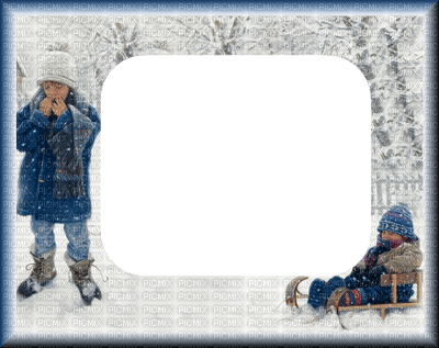 minou-frame-winter-children-snow - kostenlos png