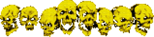yellow skulls - png ฟรี