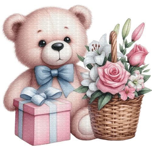 Teddy bear, Valentine's Day. Love. Birthday. Leila - PNG gratuit