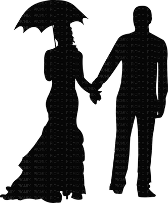 couple silhouette - PNG gratuit