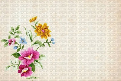 vintage flores fundo maga - PNG gratuit
