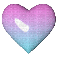 transparent 3d pastel spinning heart by simon falk - Free animated GIF