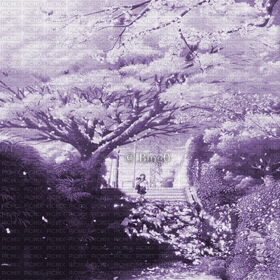 Y.A.M._Japan Anime background purple - Gratis geanimeerde GIF