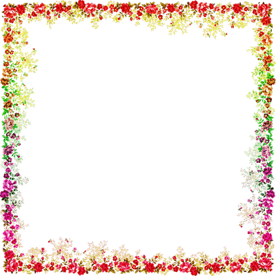 dolceluna vintage flowers frame spring summer - PNG gratuit