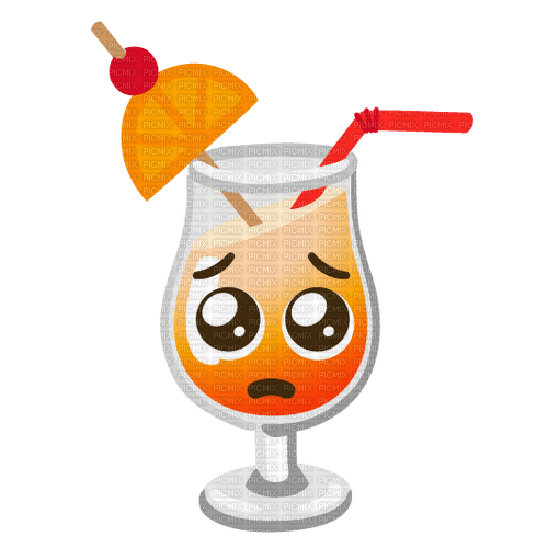 Tropical drink with puppy dog eyes - bezmaksas png