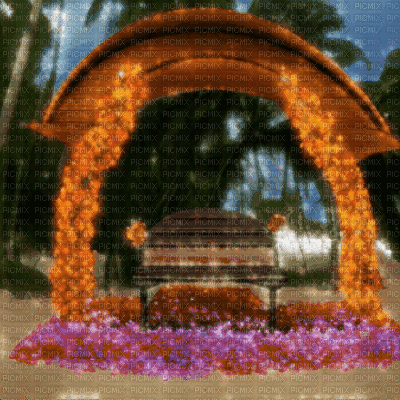 Hawaiian Wooden Stage - Ingyenes animált GIF