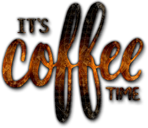 soave text coffee time brown - PNG gratuit