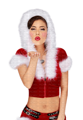 Kaz_Creations Woman Femme Red Christmas - PNG gratuit