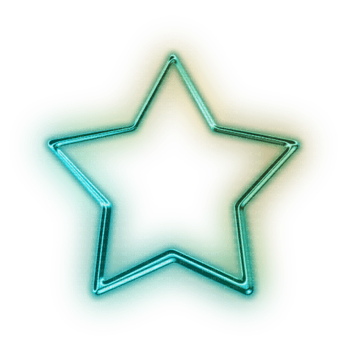 neon green star Bb2 - Free PNG