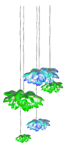 Flowers.Blue.Green - By KittyKatLuv65 - GIF เคลื่อนไหวฟรี