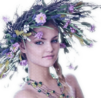 Kaz_Creations Woman Femme Flowers - png gratuito