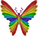 Rainbow Butterfly - GIF เคลื่อนไหวฟรี