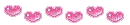 Pink hearts jumping - GIF animé gratuit