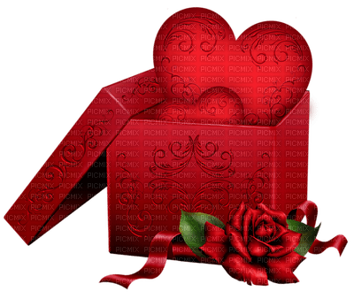 Kaz_Creations Valentine Deco Love Hearts Gift Box - darmowe png