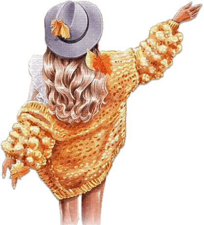 soave woman autumn fashion leaves hat - бесплатно png
