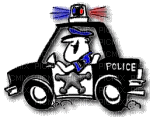 Voiture de police - GIF animé gratuit