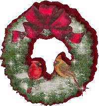 christmas wreath - GIF animé gratuit