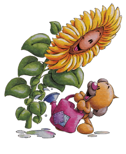 dolceluna bear teddy sunflower - PNG gratuit