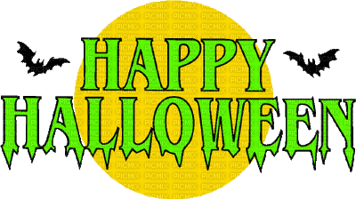 Kaz_Creations Halloween Deco  Logo Text Happy Halloween - Ingyenes animált GIF