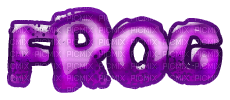 purple frog text - ilmainen png