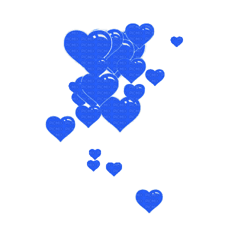 Hearts.Animated.Blue - GIF animé gratuit