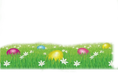 meadow easter eggs border - 免费PNG