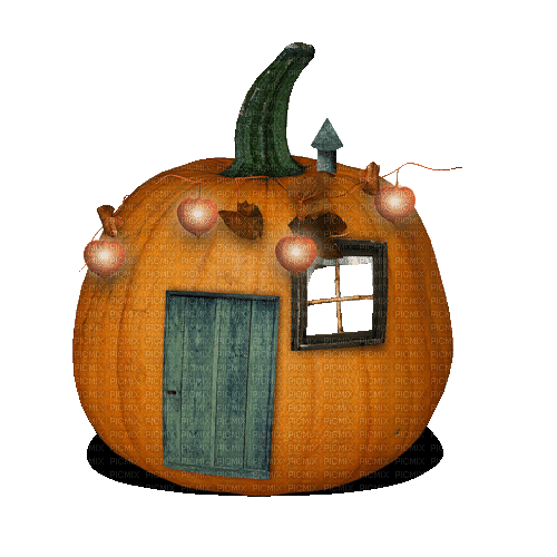 Pumpkin Fairy House - GIF animasi gratis