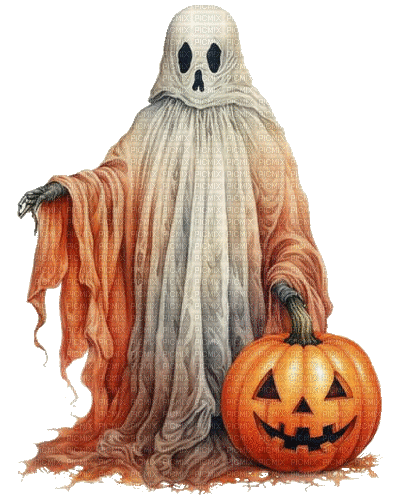 ghost halloween pumpkin - GIF animate gratis
