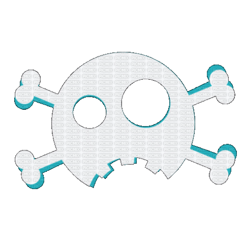 White Skull Halloween - Free animated GIF